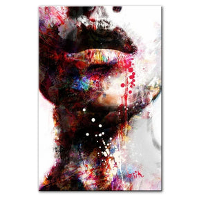 Sua Toque Divertido: Arte Abstrata de Mulher em Tela