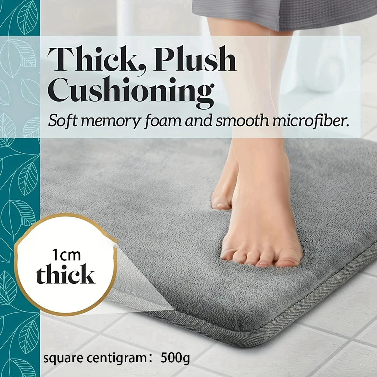 3PC  Bathroom Rugs Velvet Memory Foam Non-Slip Bath Rugs Machine Wash Dries Quickly - Ultra Soft Bath Mats for Bedroom kitchen