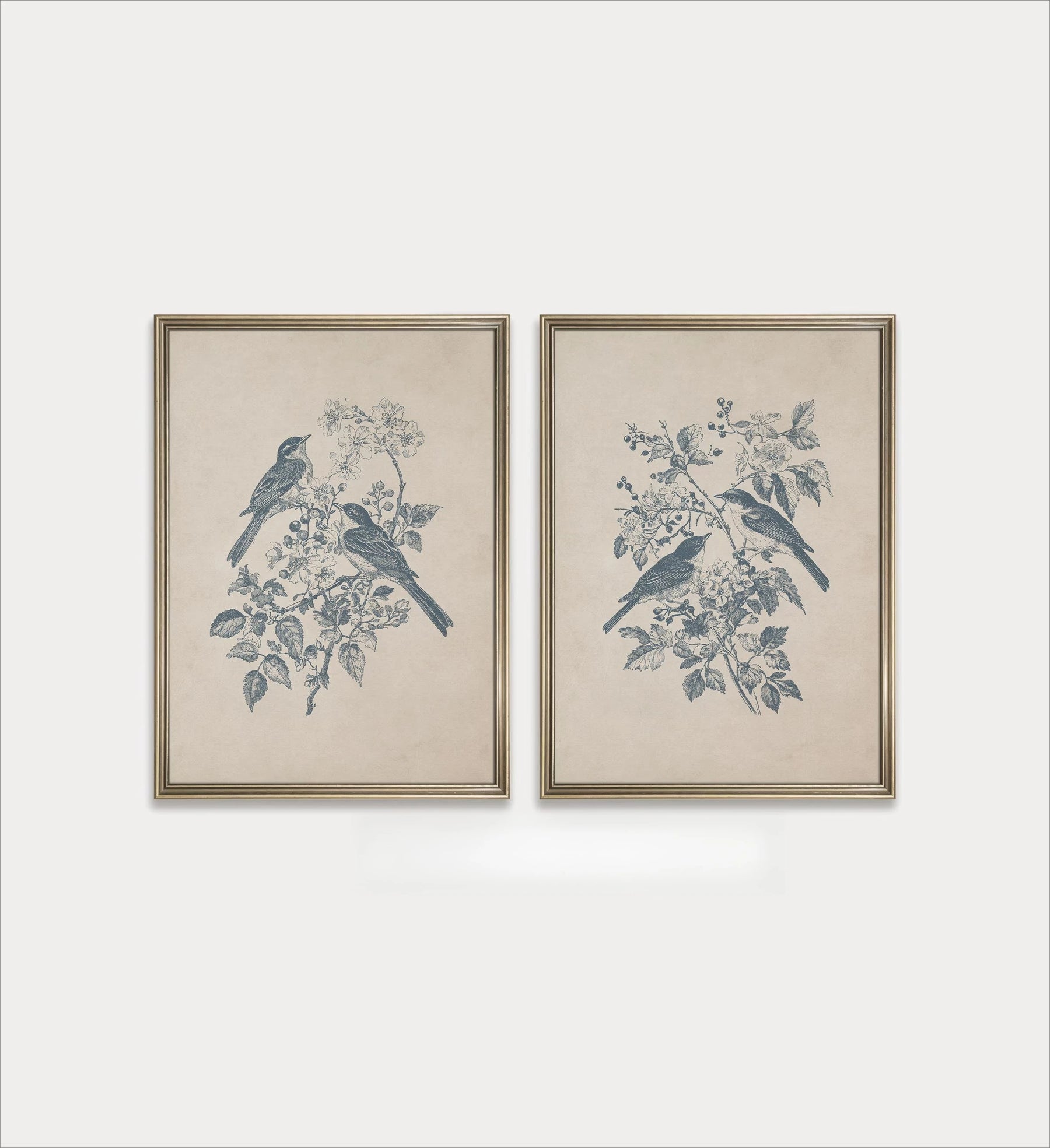 Seu Toque Aconchegante: Quadro Retrô de Beija-Flores