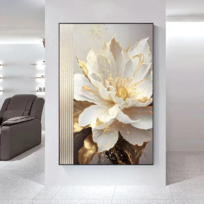 Arte Aconchegante: Flores Brancas em Tela para Decoração - Minha loja