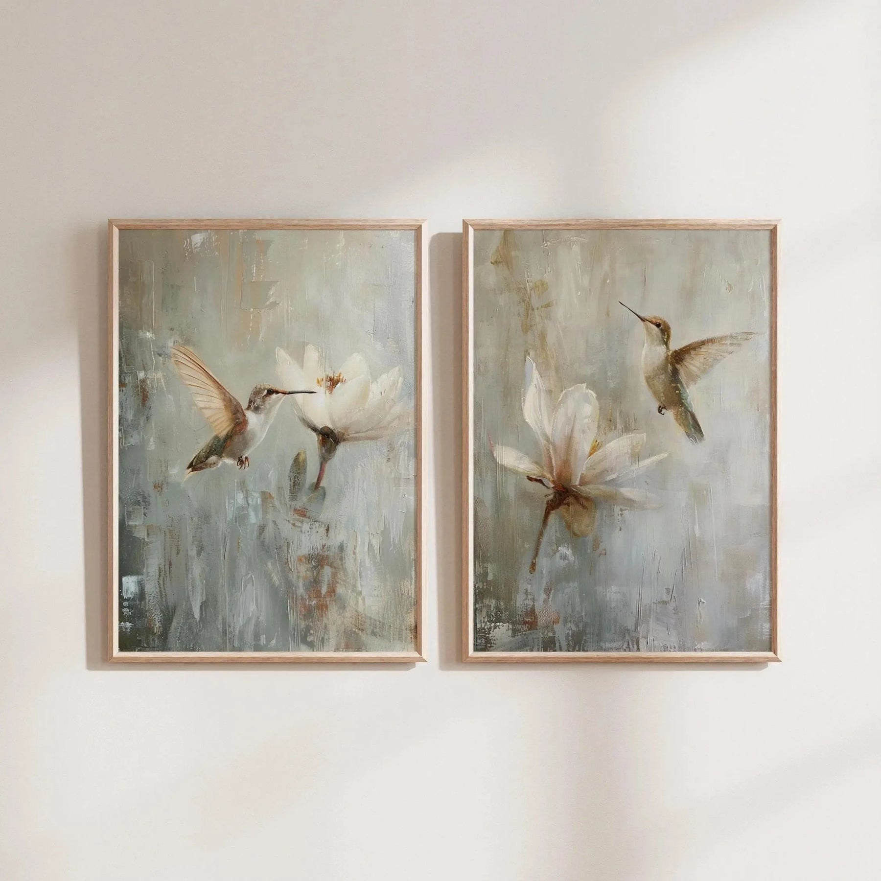 Seu Toque Aconchegante: Quadro Retrô de Beija-Flores