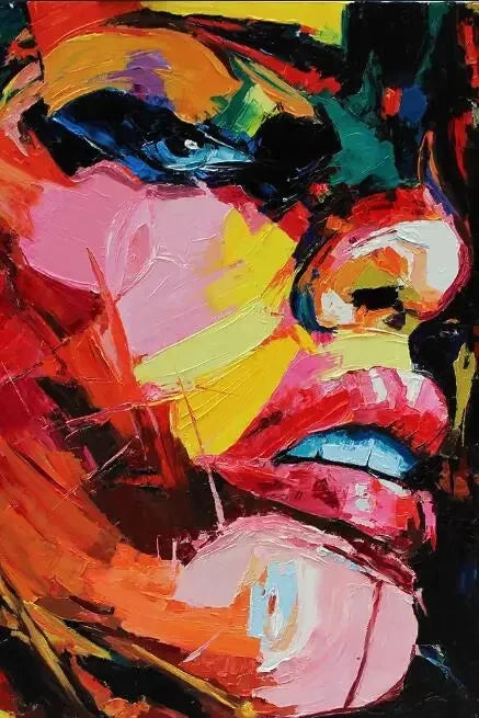 Sua Toque Divertido: Arte Abstrata de Mulher em Tela