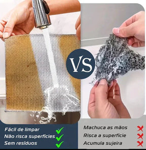 LuxSteel Clean™ – Pano Multiuso de Aço Ultra Resistente - Minha loja