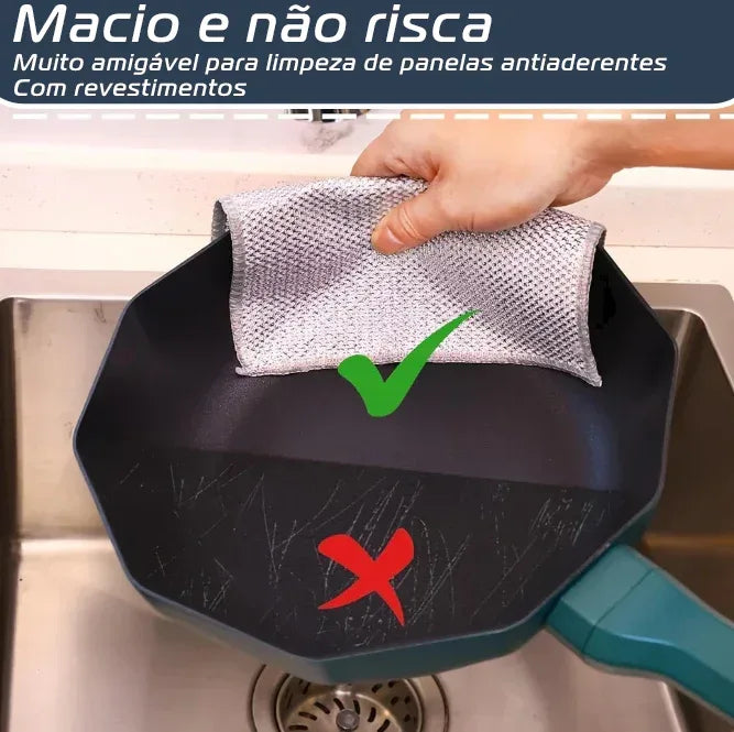 LuxSteel Clean™ – Pano Multiuso de Aço Ultra Resistente - Minha loja